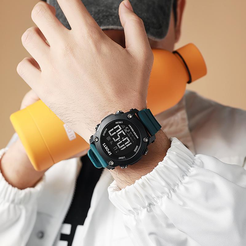 LED Digital Sports Watch: Multifunctional Alarm, Timer, Waterproof for Students & Men