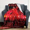 Name Custom Rihanna Savage Print Flannel Blanket High Quality Warm Comfortable Cover for All Seasons Perfect for Gifts Home Decor