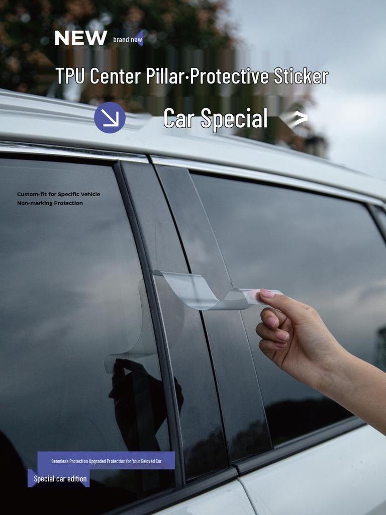 Geely Galaxy E5/E8/L6/L7 Starship Car Window B & C-Pillar Protective Film Accessories