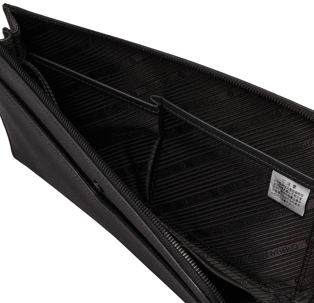 Offerman Berti Clutch Bag, Made In Japan, Black