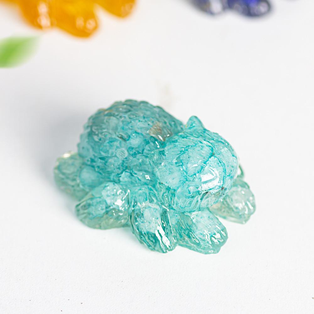 Cat Spider Spirit Resin Art Statue With Natural Crystals For Collectors And Giftgiving