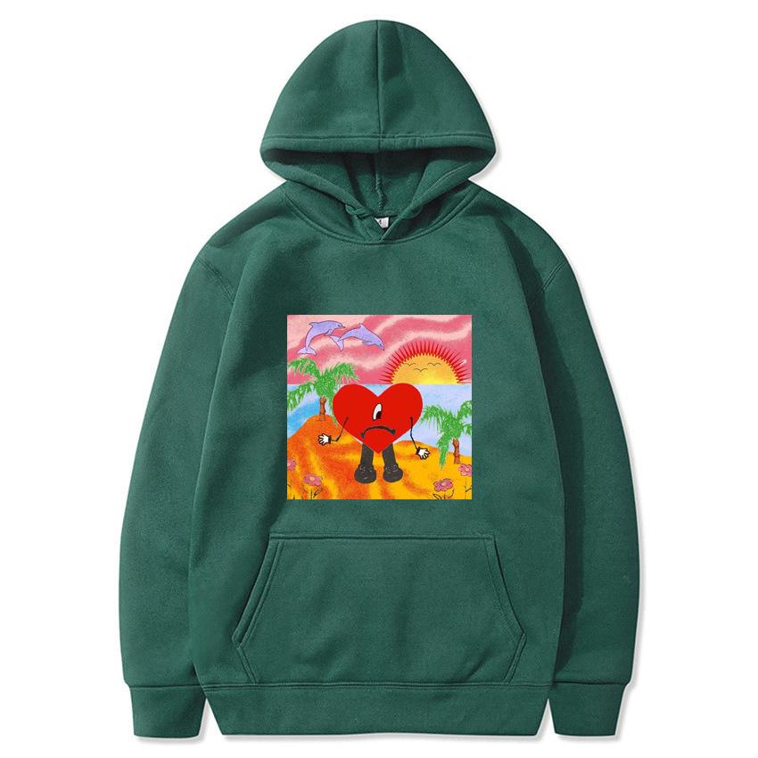 Bad Bunny 'A Summer Without You' Hoodie - Unisex Couple Heart Sweatshirt