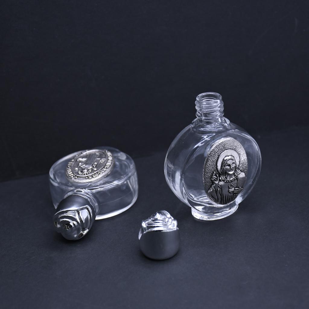Glass Holy Water Bottle 15ml Empty Bottles Religious Christian Baptism Supplies Refillable Perfumes Container for Church