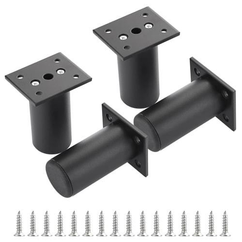 BSTKEY Set of 4 Adjustable Height Furniture Legs, Aluminum Alloy Furniture Legs for Cabinets, Sofas, Tables, DIY Furniture Leg Replacements, Heighten