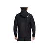 Nike Hooded Logo Print Zip Long Sleeve Breathable Running Jacket Men Jackets Black FZ9040-010