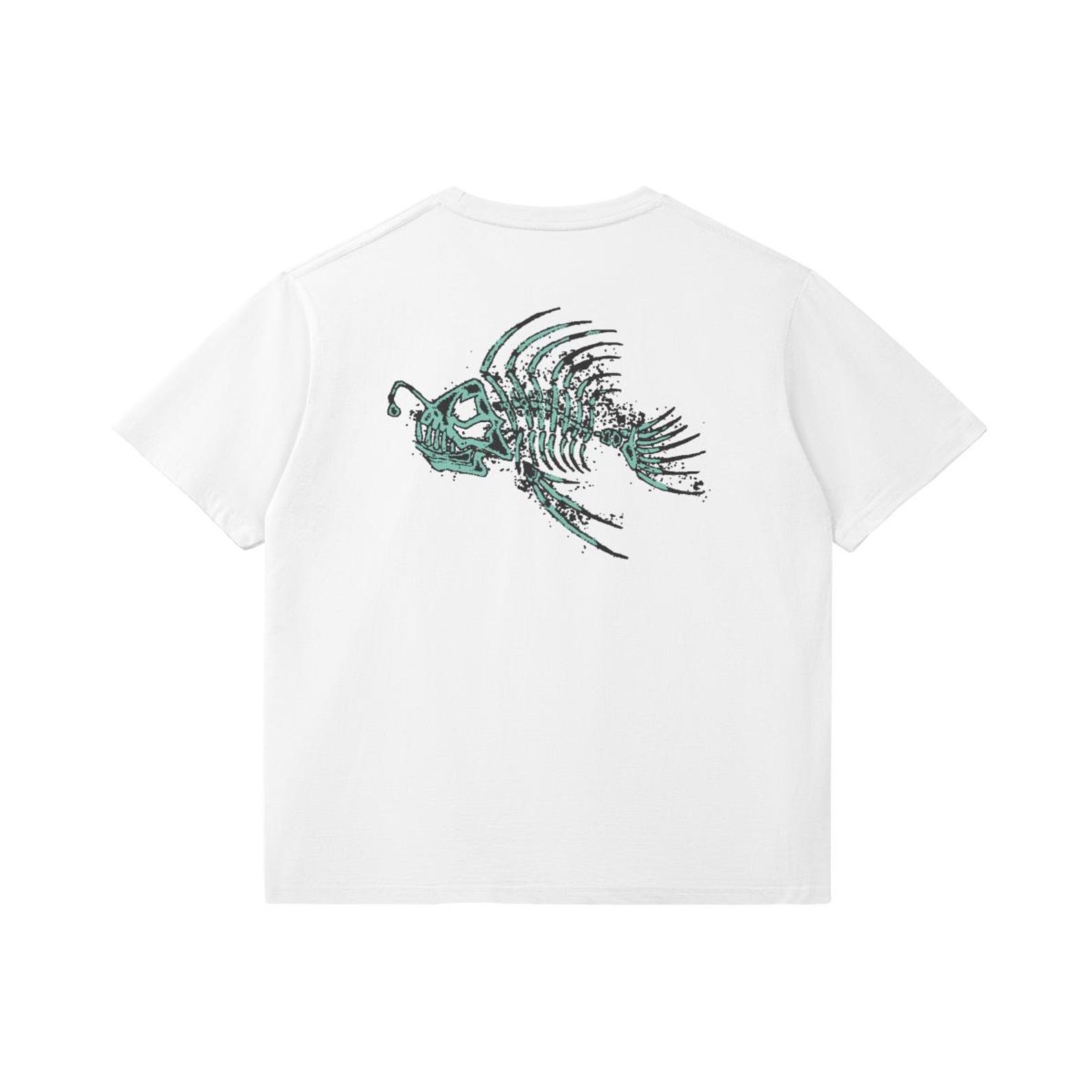 Basic Fit - Angler’s Skeleton Fish T-Shirt 210GSM S