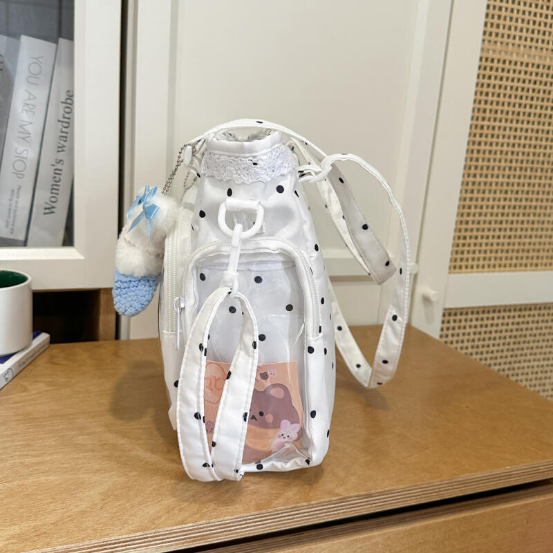 Krajková průhledná taška s vlnkovým vzorem přes rameno pro studenty středních škol