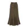 T View Leather Belted Mermaid Skirt_V6A-Csk002