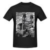Waterfall By M C Escher American Retro Tshirt Urban Commuting Fashion Sense Basic Tee