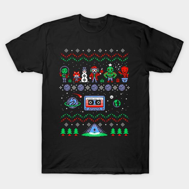 Men Black Print T-shirt Guardians Of The Galaxy Ugly Christmas Sweatshirt, Sweatshirt, T Shirt, Adam Warlock, Star Lord, Groot, Mantis, Rocket Raccoon M чёрный