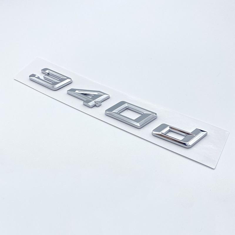 Nová čísla písma Písmena 316d 318d 320d 325d 328d 330d 335d Emblém GT ABS pro BMW řady 3 E90 E46 F30 Logo kufru auta