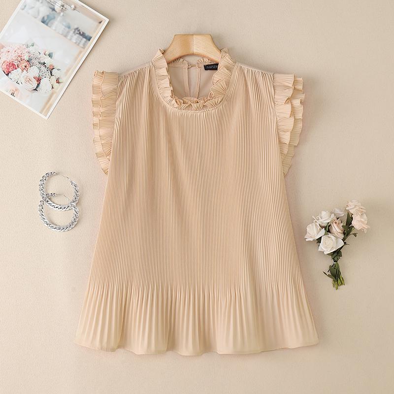 ZANZEA Women Casual Round Neck Summer Sleeveless Blouse