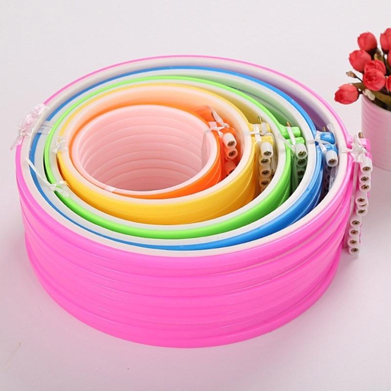 10 Pcs Embroidery Frame Round Embroidery Hoop Crosses Stitching Hoop Adjustable Embroidery Hoop for Craft Project