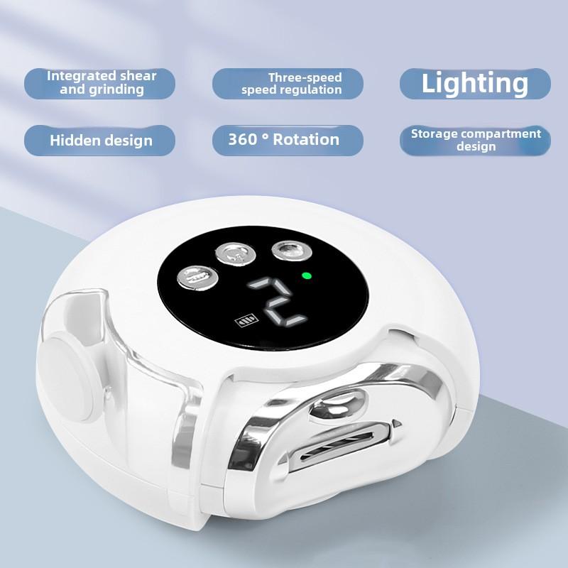 Electric Nail Trimmer 2-in-1 Upgraded 360 Degree Rotating Automatic Electric Nail Trimmer and USB Charging Type