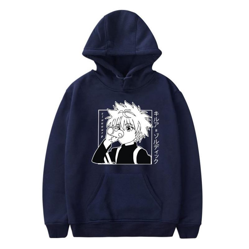 Cartoon Japaneses Comics HUNTER X HUNTER Men New Hoodie European Size Sweatshirt Graphic Print Man Sweatshirts Sleeve Fashion