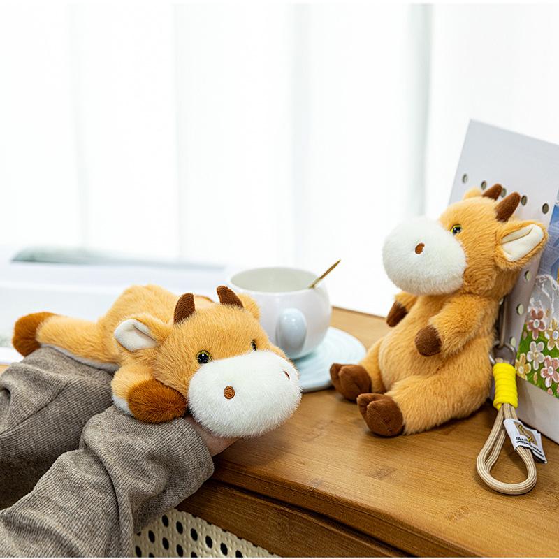 Palm Treasure Series Plush Toy Doll Cute Hippo Simulation Animal Children's Cartoon Doll Keychain