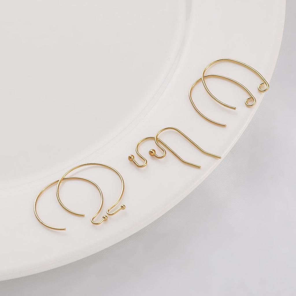 18K Vergoldete Kupfer Creolen - Handgemachter DIY Ohrschmuck