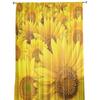 Sunflower Blossoms Yellow Flower Tulle Sheer Window Curtains for Living Room Kitchen Children Bedroom Voile Hanging Curtain