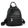 Womens Large Capacity Lightweight Backpack Commute Travel Daily Use Street Style Soft Leather Bag With Zippered Interior