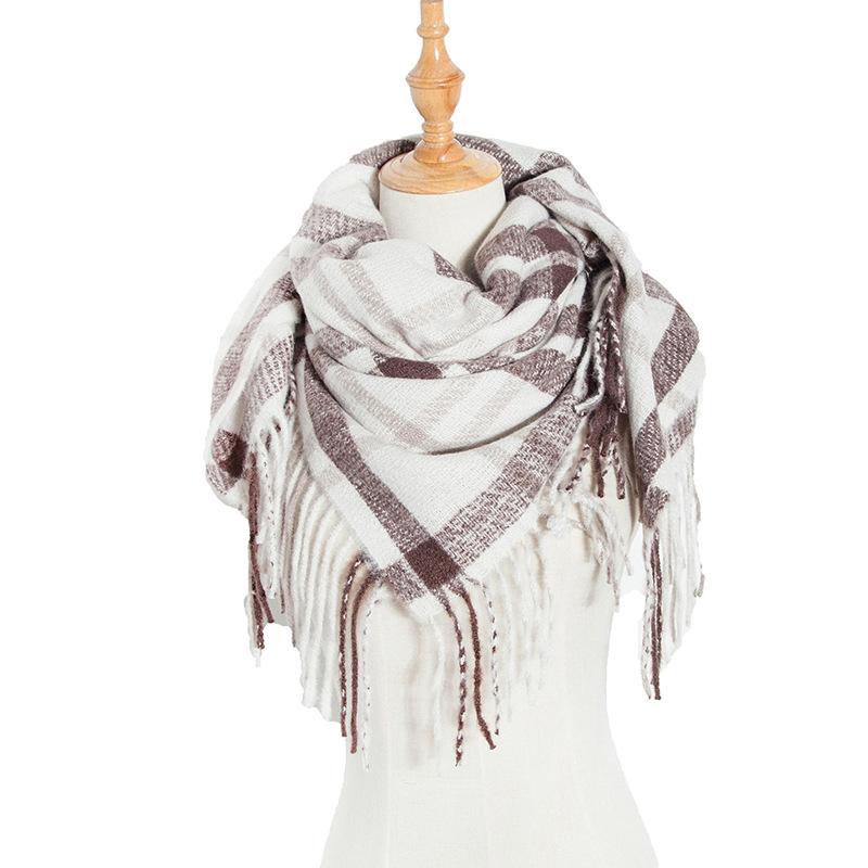 Imitation Cashmere Women Scarf Winter Plaid Fringed Scarve Pashmina Mujer Female Echarpe Hiver Foulard Bufanda Thick Wrap Shawls