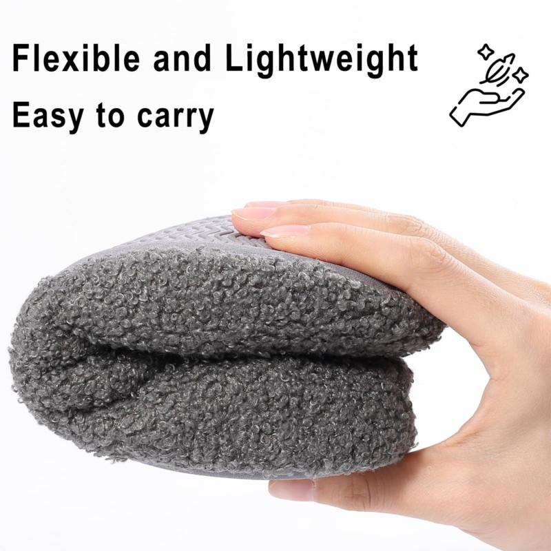 Fashion Crestar Women's Fuzzy Slippers Winter Keep Warm Non-slip Casual Home Flat Slippers Lady Comfortable Soft Wear-resistant Shoes