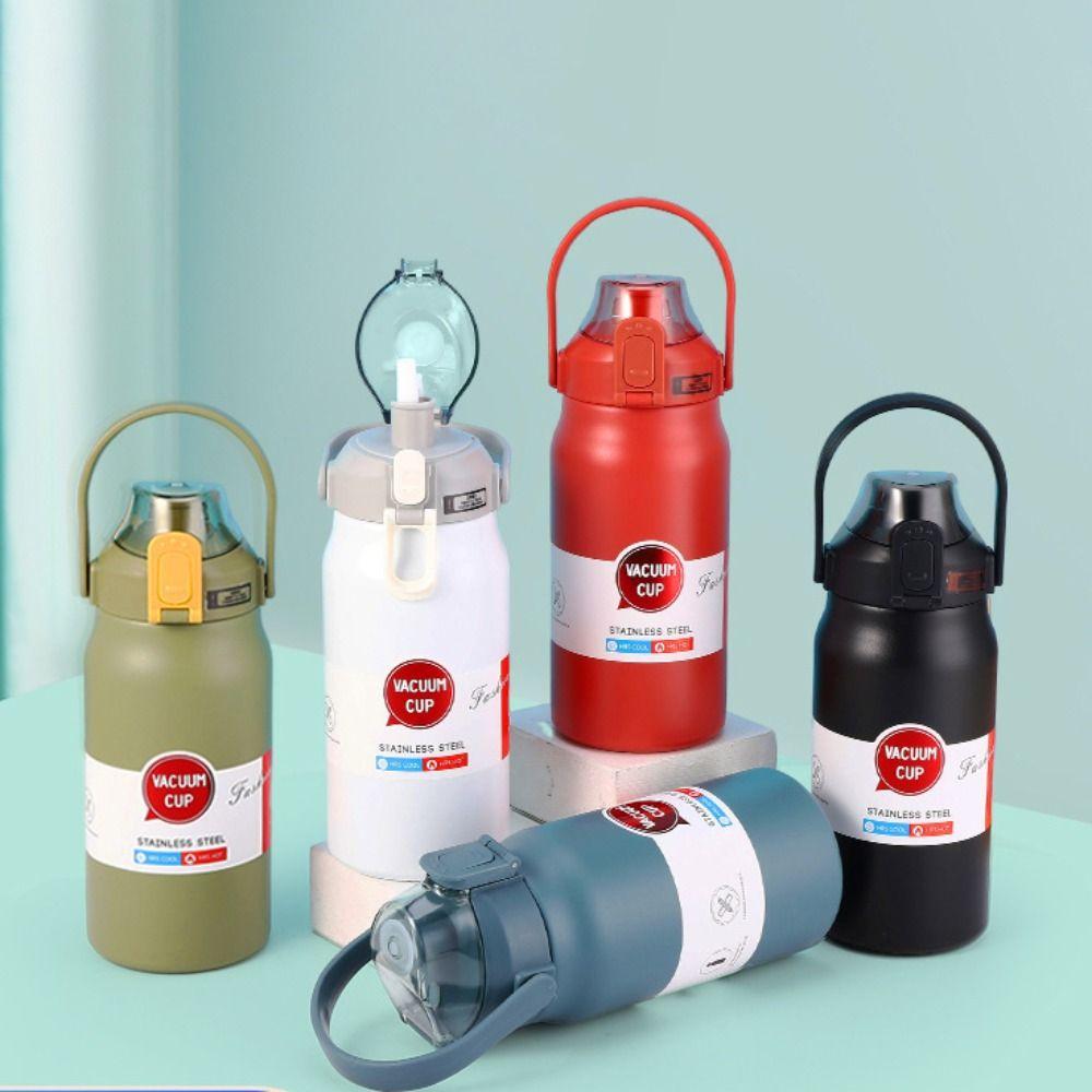 1200ml Thermal Water Bottle Large Capacity Travel Insulated Cup Sports Thermos Bottle  Office