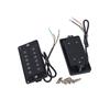 Six-string Double Coil Pickups Black with Fiberboard Frame Guitar Mounting Accessories for LP