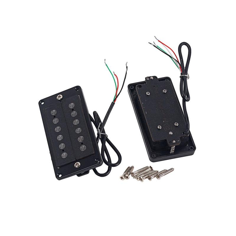 Six-string Double Coil Pickups Black with Fiberboard Frame Guitar Mounting Accessories for LP