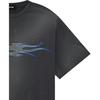 WE11DONE Ss24 Metallic Color Wash Round Neck Drop Shoulder Short Sleeve T-Shirt Unisex T-Shirts Charcoal WD-TT0-24-751-U-CH