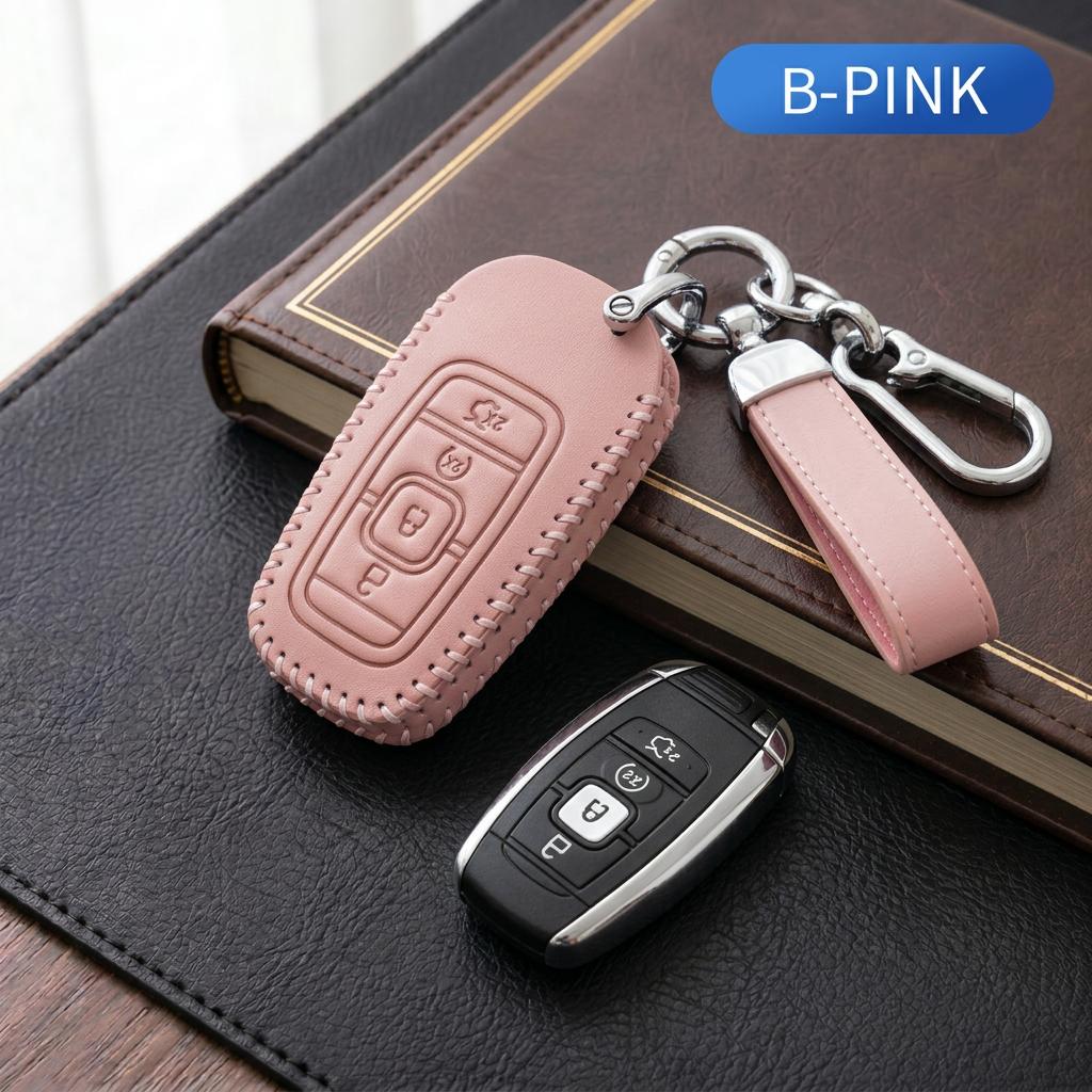 Leder Autoschlüsselhülle für Lincoln MKZ MKC MKX Continental Navigator Nautilus Aviator Corsair Fernbedienung Schlüsselanhänger Schutzhülle