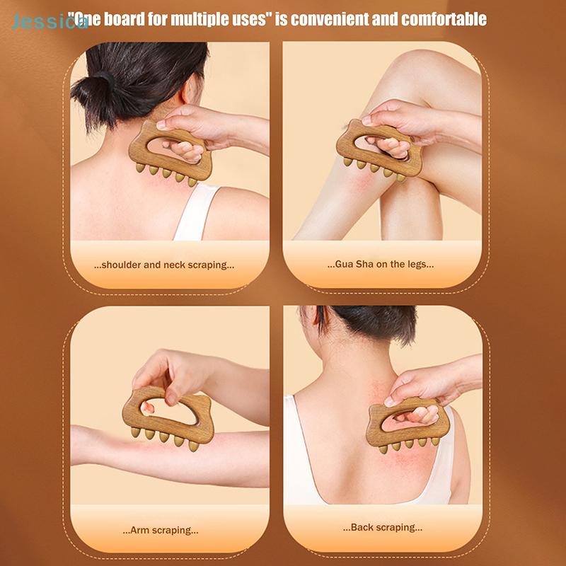 Wooden Handheld Massage Roller - Multi-Point Body Relaxation Tool For Muscles Back Neck