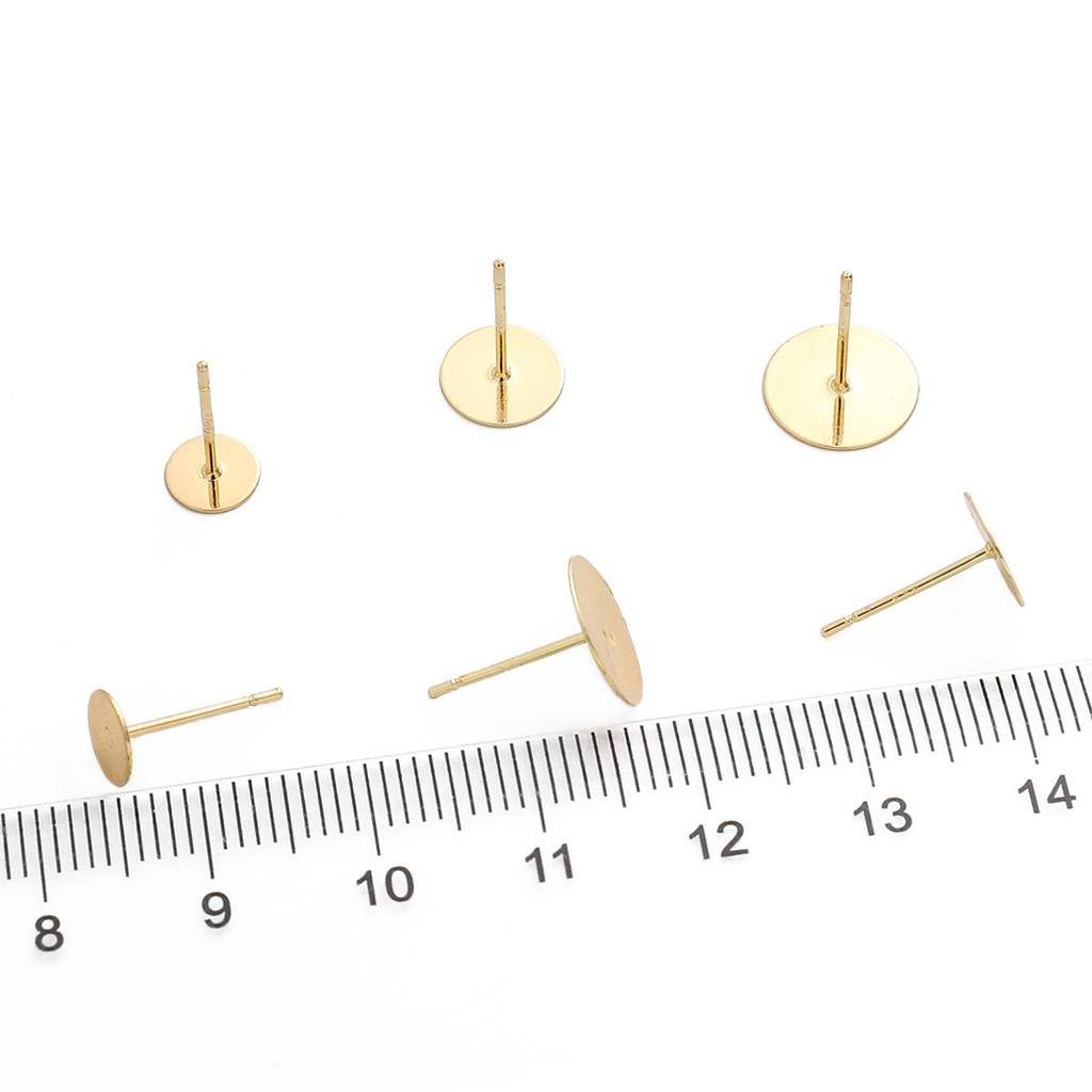 Copper Circular Flat Non Hanging Earrings For DIY Jewelry Making Craft Accessories