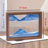 Wooden Frame Sandscape Moving Sand Art Picture Quicksand 3D Liquid Hourglass Craft Flowing Sand Painting Office Home Decor Gifts
