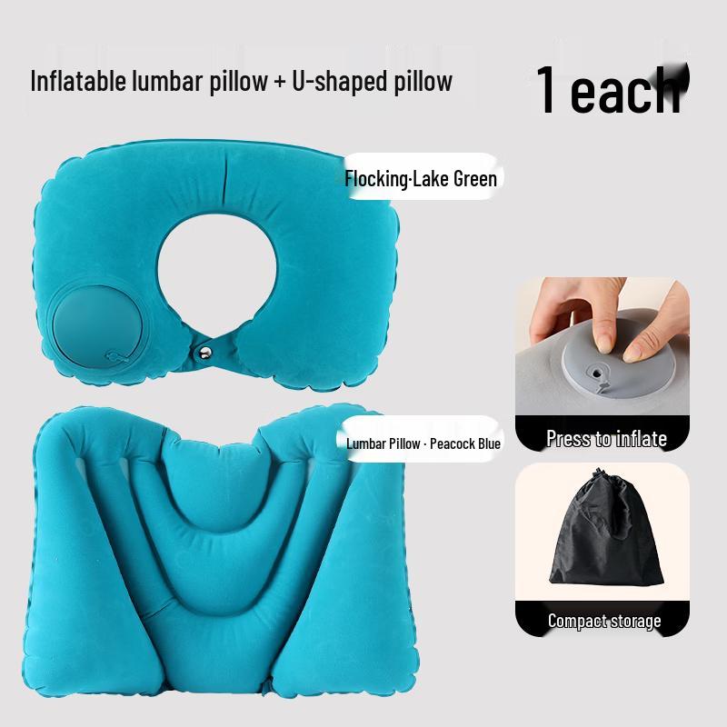Press-Type Inflatable Travel Comfort Pillows & Sets