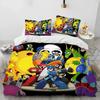 3D Rockman Megaman Game Cartoon Bedding Set Duvet Cover Full Queen King Size Pillowcase Bed Print Aldult Kid Bedroom Single Twin