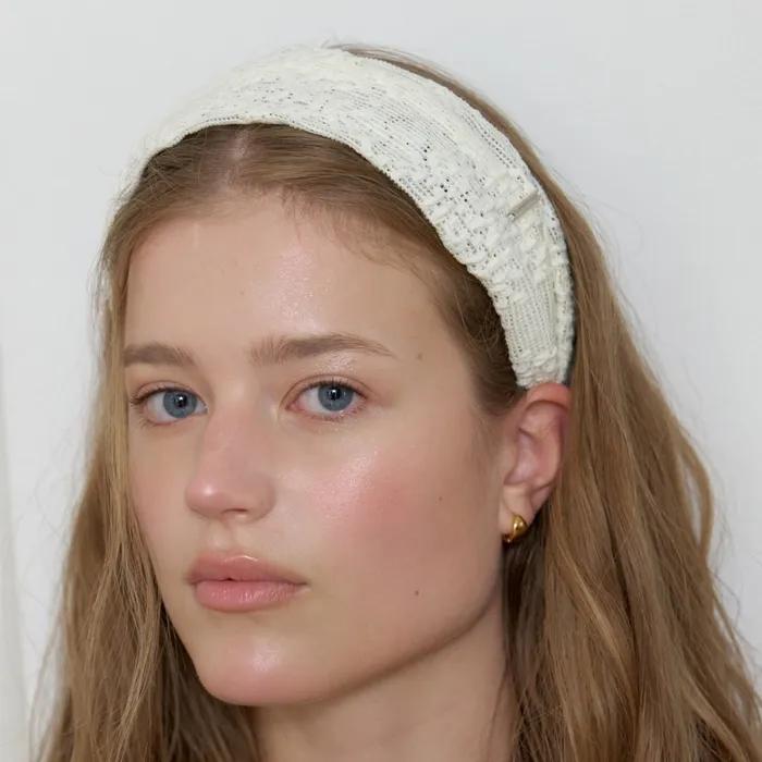 Flower Lace Wide Headband_IVORY (L262MHA010)
