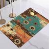 Linen Placemat Dining Table Mat Suitable During Dining Flower Festivals Such As May 5th in Mexico and Day of The Dead Decoration