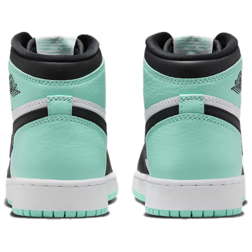 Air Jordan 1 Retro High OG GS Green Glow Kids Sneakers White Black FD1437-130