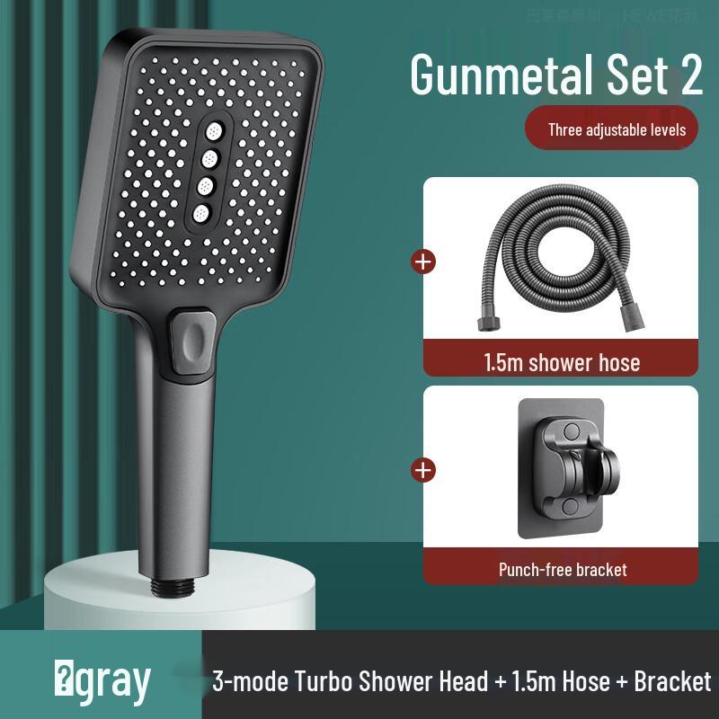 TLXT Handheld Square Shower Head Set