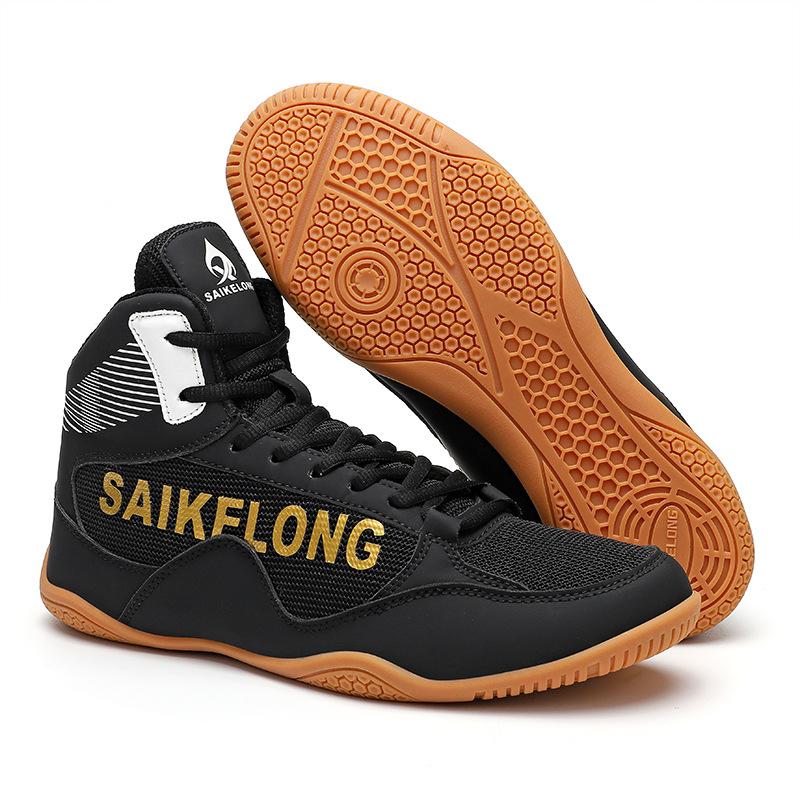 Original SAIKELONG Mid Cut Unisex Boxing Shoes Size 35-46 Light Wrestling Sneakers Luxury Gym Footwears Adult Sambo Boots