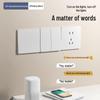 Mijia-Connected Ultra-Thin Smart Switch: Zero-Fire Version with Voice Control