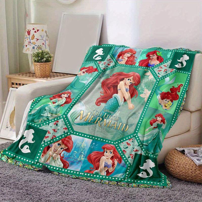 the little mermaid Blanket  Ultra-Soft, Warm, Cozy Throw for Living Room, Sofa, Four Seasons Travel Accessory  Cute Cartoon Character Home Decoration