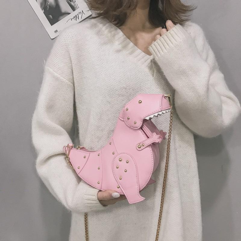 Bag girl new fashion three-dimensional dinosaur doll shoulder bag chain animal shape messenger bag