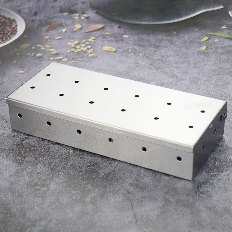Stainless Steel Smoked Box, Outdoor Barbecue, Grilled Meat, Thick Smoked Meat Box, Fruit Wood Box, BBQ Spice Box, Barbecue Tools
