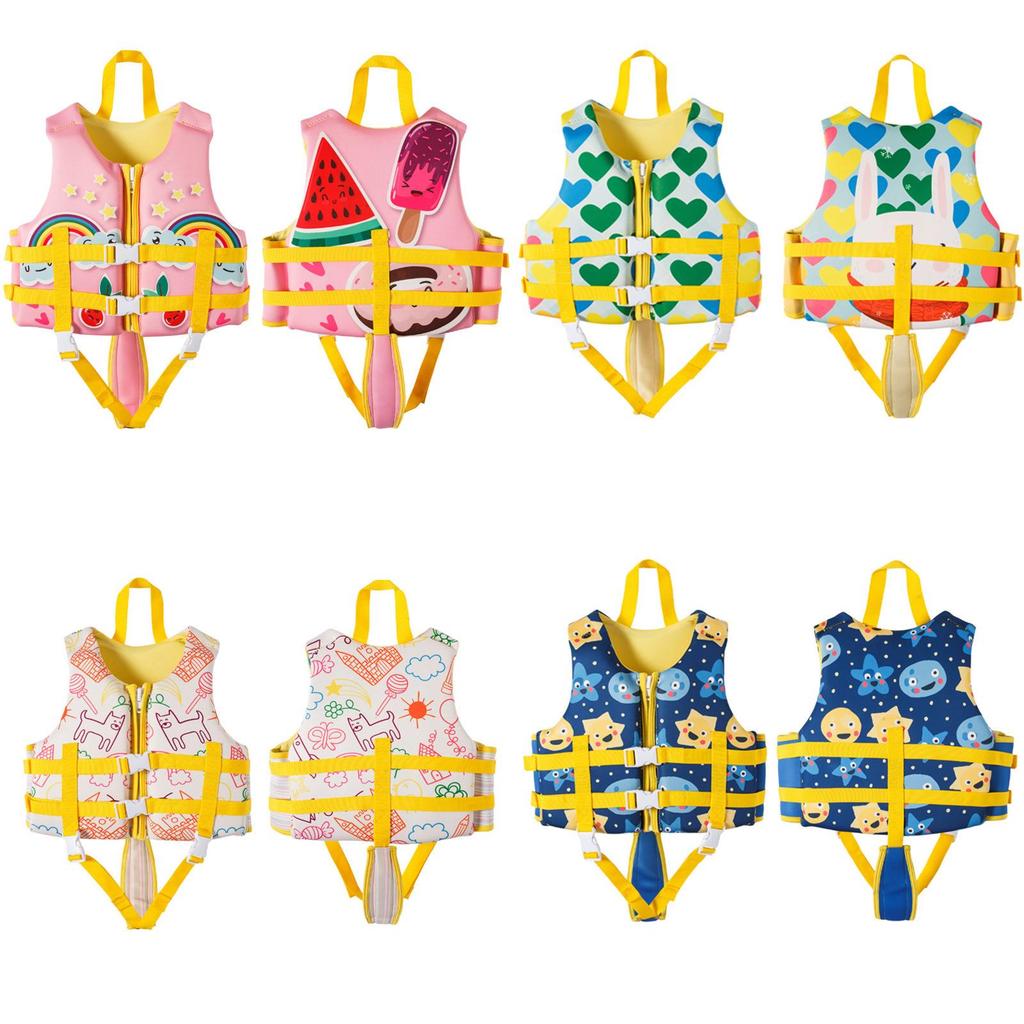 Childrens Floatation Vest With Adjustable Buoyancy For Swimming And Safety
