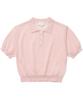 COVERNAT WOMAN Sheer Collar Crop Half Knit Light Pink