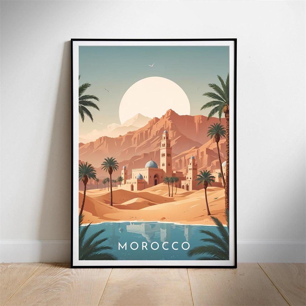 Morocco Travel Poster Landscape Morocco Travel Poster Prints Morocco Travel Poster Canvas Painting Home Bedroom Wall Decor