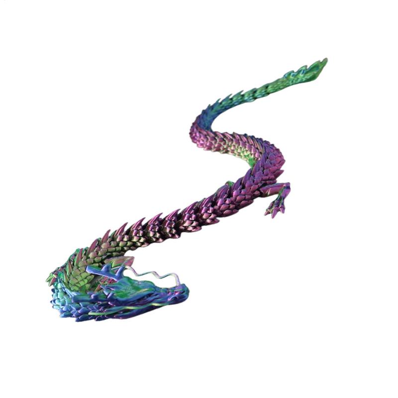 3D Printed Chinese Dragon Full Body Joints Movable Home Furnishing Decoration Ornament Worth Collecting Creative Toys