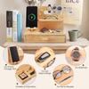 Wooden Bedside Organiser with Detachable Phone Stand & Drawer,Bedside Docking Station Gifts for Men women,Key Holder Wallet Phone Desktop