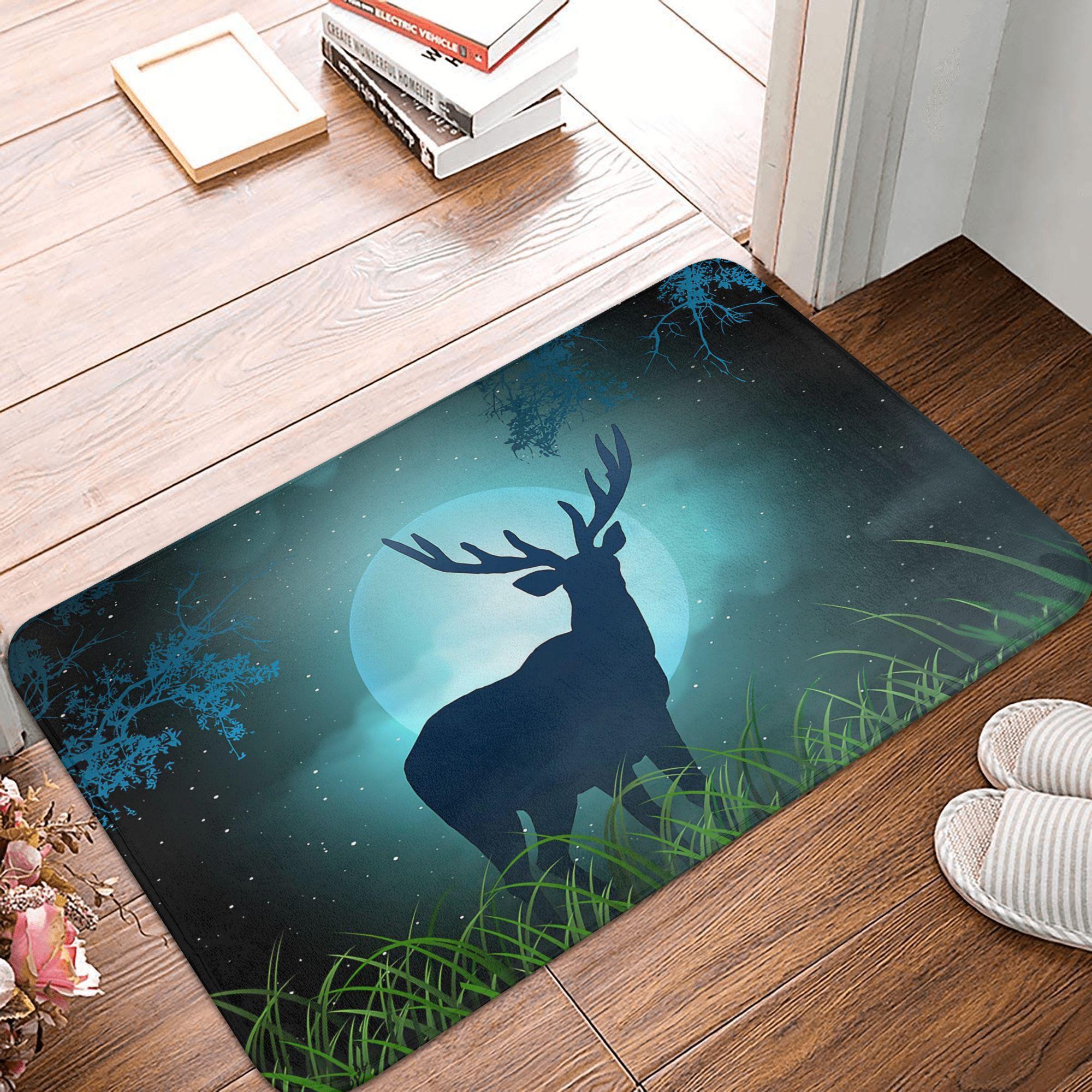 

Magic Deer Front Door Floor Entrance Mat Indoor Kitchen Bath Doormat Garden Carpet Rug 40cmx60cm